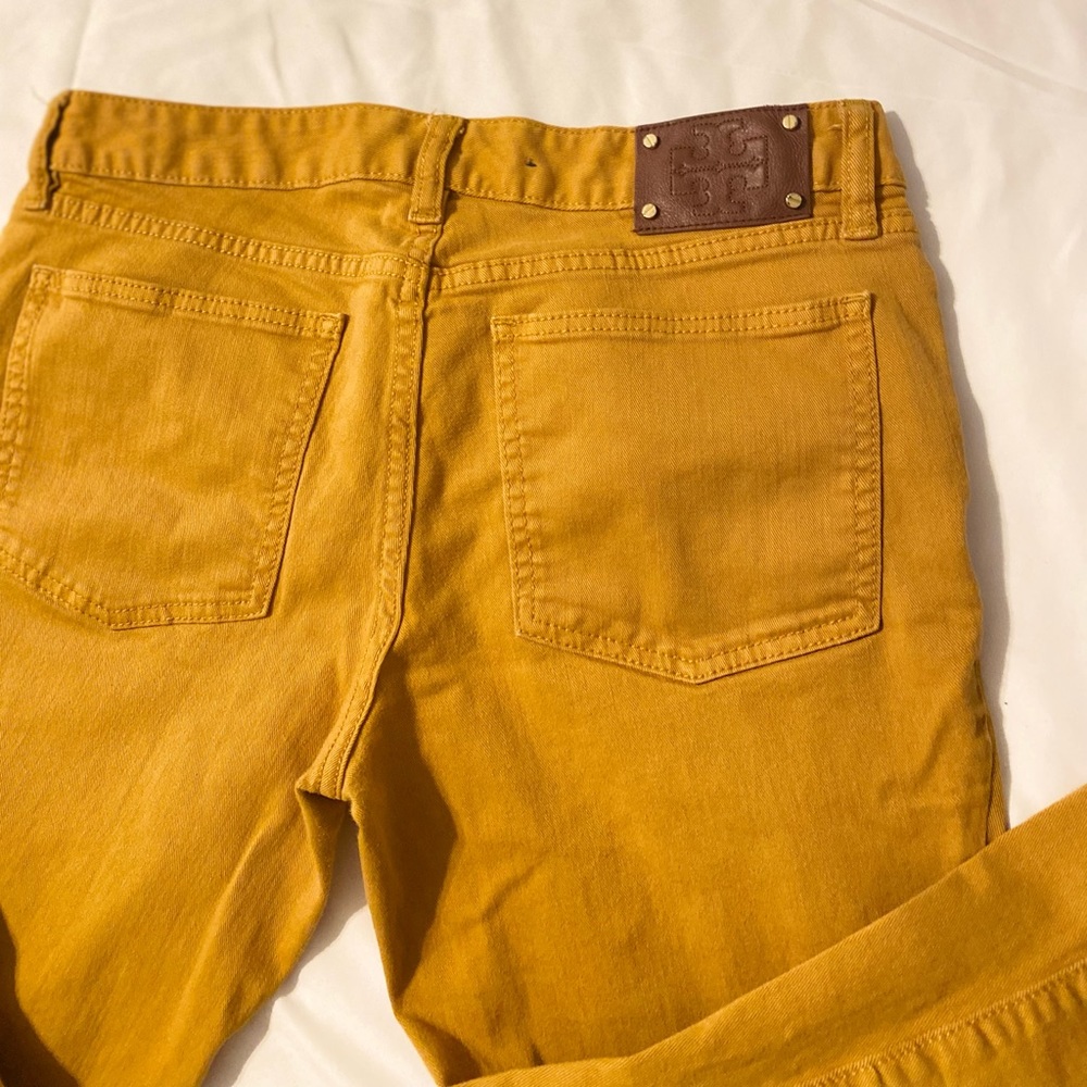 Yellow Tory Burch Straight Leg Jeans 👖 Size 30 - Picture 8 of 8
